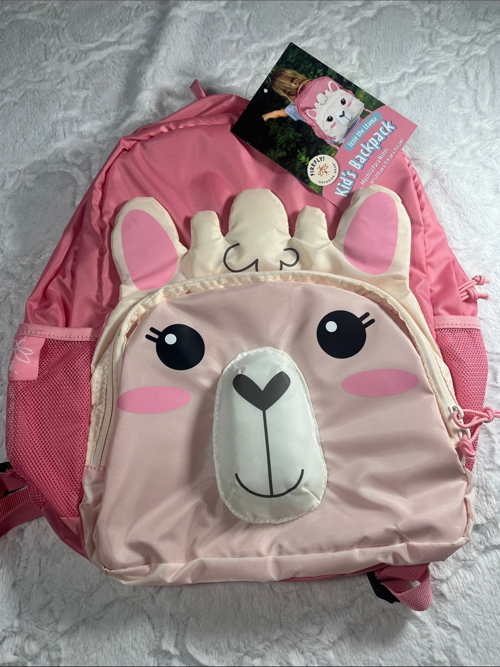 Kids Pink Llama Backpack - Cute Animal School Bag